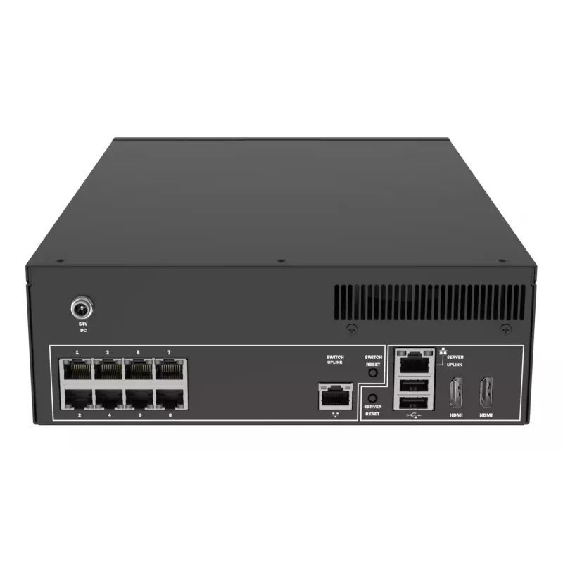 Verkkovideotallennin AXIS S2208 Mk II 8-kanavaa, 4 TB HDD, SATA, 7680×4320 max, IEEE 802.3at, musta