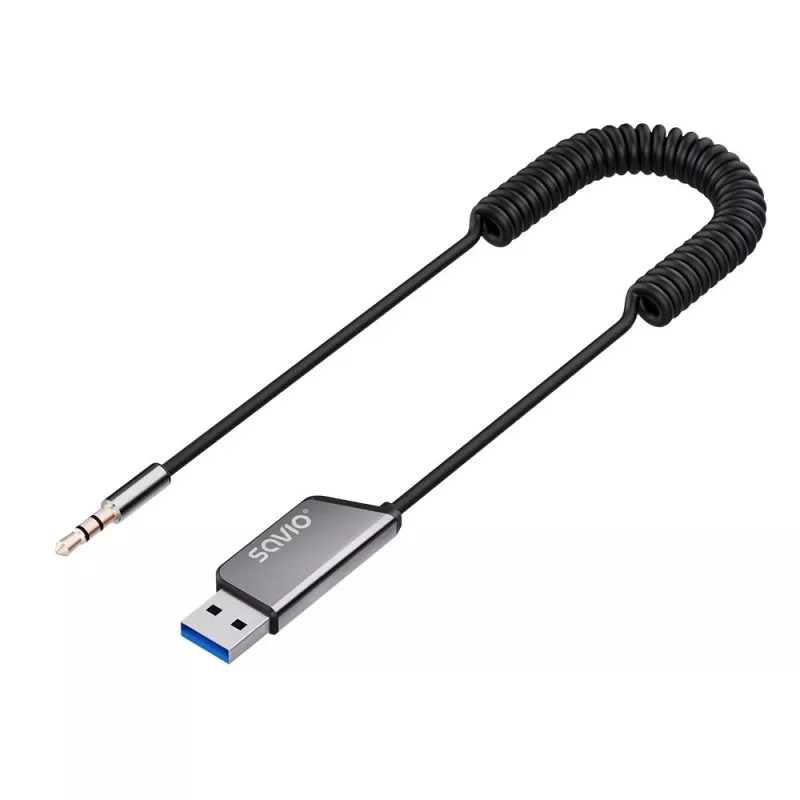 Savio TR-16 lähetin AUX-adapteri handsfree-toiminnolla, Bluetooth 5.3, Google Assistant/Siri