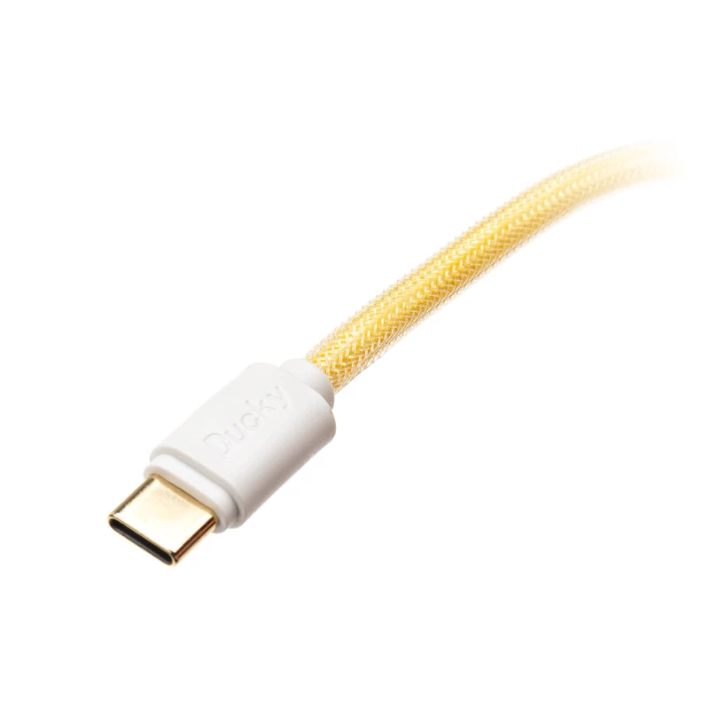 Ducky Premicord Afterglow -spiraalikaapeli, USB Type-C Type-A - 1,8 m