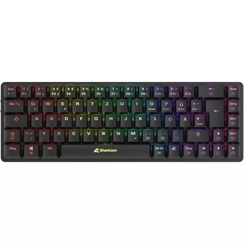 Sharkoon PureWriter W65 näppäimistö peli RF langaton QWERTZ saksa musta