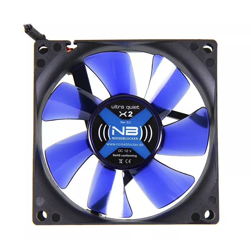 Noiseblocker BlackSilentFan X2 ITR-X-2 kotelotuuletin, 80 x 80 x 25 mm