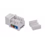 Keystone-moduuli LANBERG KSU6-1090, Cat6 U/UTP litteä, RJ-45 pistoke - LSA-rasia, AWG 22/26, 14.5×16.1 mm, valkoinen