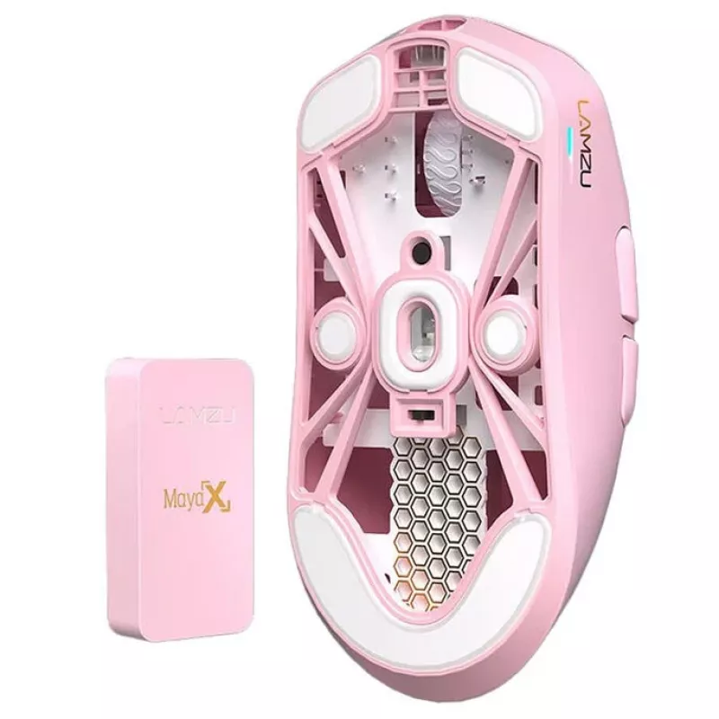 Hiiri Lamzu MAYA X 8K Wireless Gaming hiiri vaaleanpunainen USB