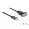 DeLOCK adapteri USB 2.0 Type-A - sarjaportti RS-232 D-Sub 9-napainen uros 1,5 m