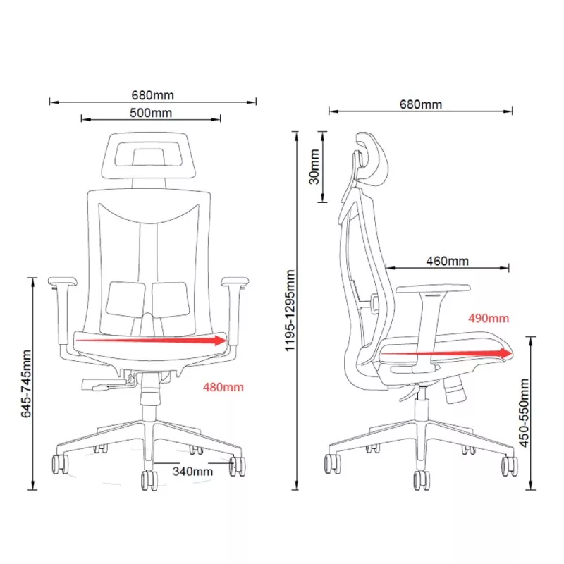 Ergonominen premium-tuoli Ergo Officer ER-414
