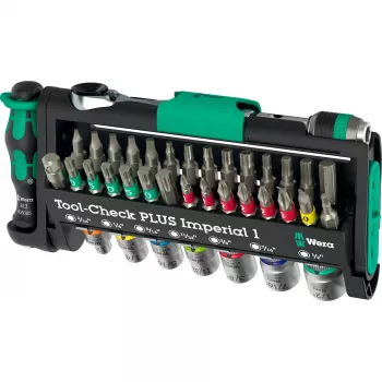 Wera Tool-Check Plus Imperial 39-osainen työkalusarja — 39 kpl:n imperial-ruuvaus- ja tarvikesarja