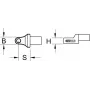 KS Tools 9x12 mm istukkapidike 5/16 tuuman biteille, momenttiavaimelle (516.2010)