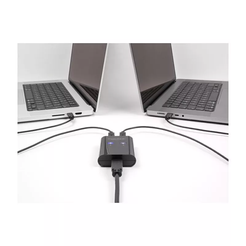 DeLOCK USB-kytkin 2 PC 1 laitteeseen 5 Gbps musta