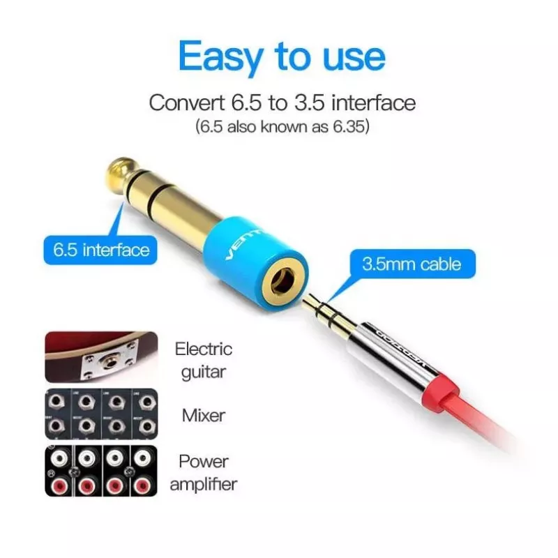 Audio-adapteri 6.35MM - 3.5MM / VAB-S01-L Vention