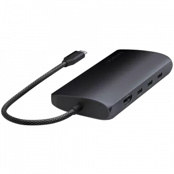 Satechi USB-C-moniporttisovitin ST-P8KED — 6 liitäntää, tukee 8K-resoluutiota