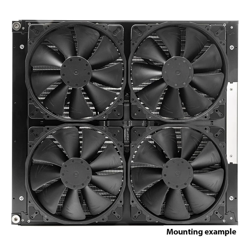 Jäähdyttimen jakaja Watercool MO-RA X-Splitter Noctua NF-A20-tuulettimille