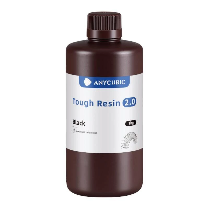 Fotopolymeerihartsi AnyCubic Tough Resin 2.0 musta 1 kg SRX2BK-101A