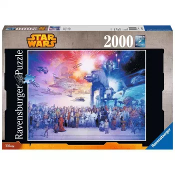Palapeli TMTOYS Ravensburger Star Wars Episode I–VI Saga, 2000 palaa, 980 mm leveä