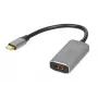 IBOX USB-C-HDMI-sovitinkaapeli, malli IACFAK, USB-C (uros) HDMI (naaras), 4K 60 Hz, suora liitin, hopea