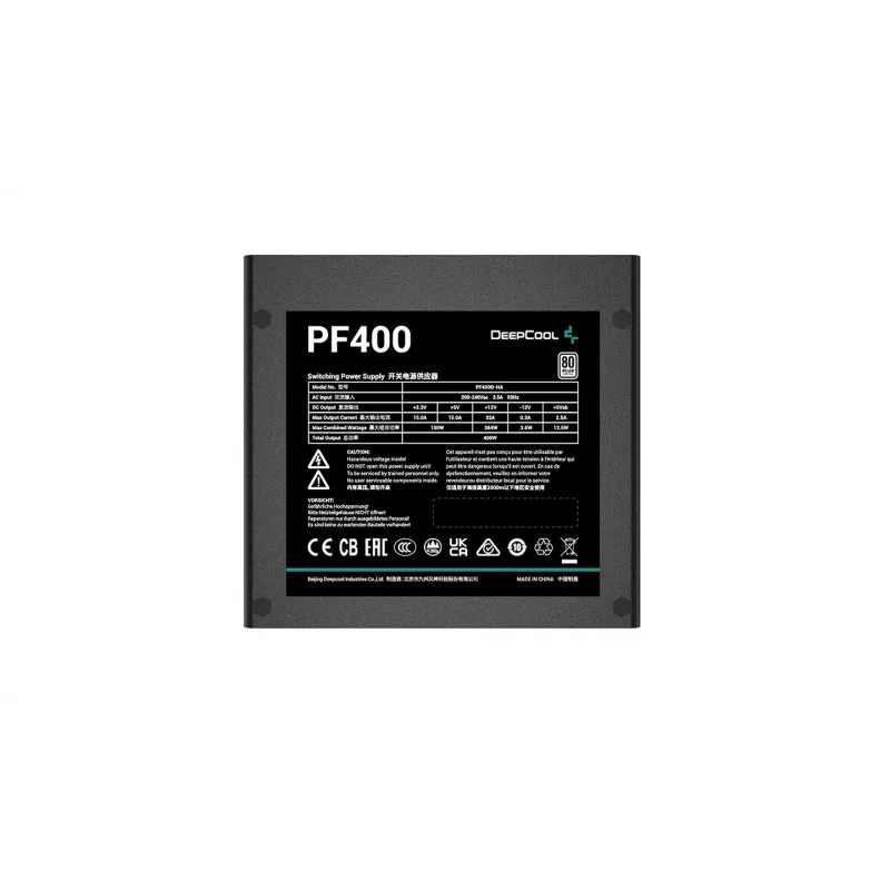 Virtalähde DeepCool PF400 400W, ATX, musta