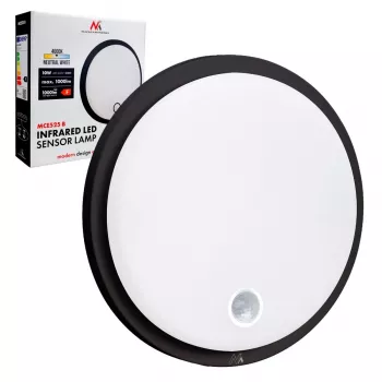LED-valaisin PIR-tunnistimella MACLEAN MCE525 B – ulkoseinävalaisin, liiketunnistimella toimiva LED