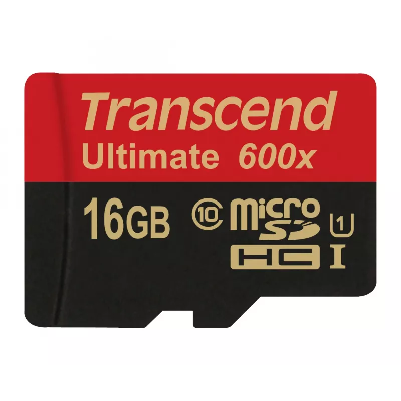 Transcend microSDHC MLC 16GB Class 10 UHS-I 600x + SD-adapteri