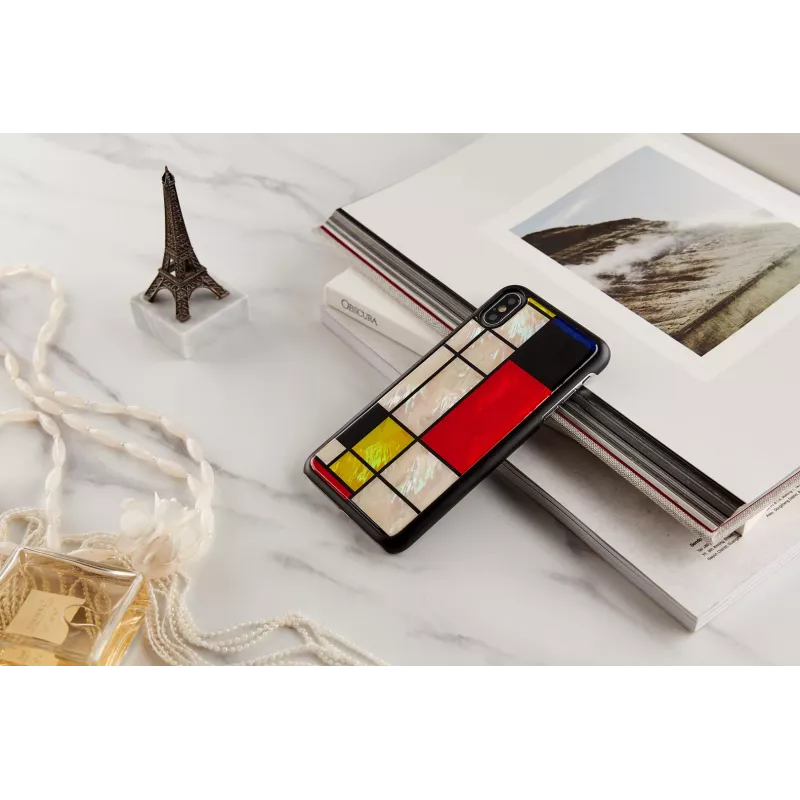 iKins älypuhelinkotelo iPhone XS Max Mondrian musta – suojakansi, kova kuori
