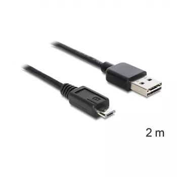 USB-kaapeli DeLOCK EASY-USB 2.0-A Micro-B 2 m