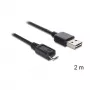 USB-kaapeli DeLOCK EASY-USB 2.0-A Micro-B 2 m