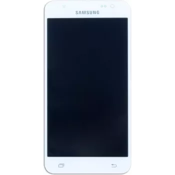 Etummainen LCD-yksikkö Samsung J5 SM-J500F valkoinen varaosanäyttöpaneeli