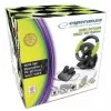 Esperanza EG104 High Octane ohjauspyörä poljinten kanssa, PC/PS3/Xbox 360, musta/vihreä