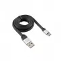 Sbox USB 2.0-Type-C/2.4A musta/hopea 1,5 m