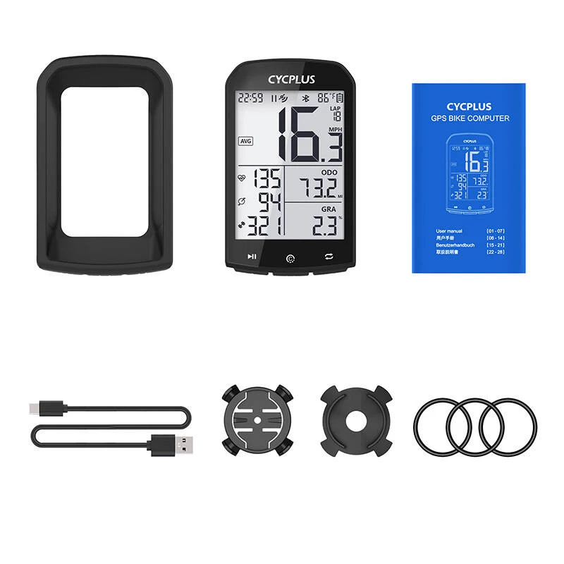 GPS-polkupyörätietokone Cycplus M1, 2,9 tuuman näyttö, Bluetooth