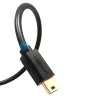 Ugreen USB-kaapeli - Mini-USB 480 Mbit/s 3 m US132 (musta)