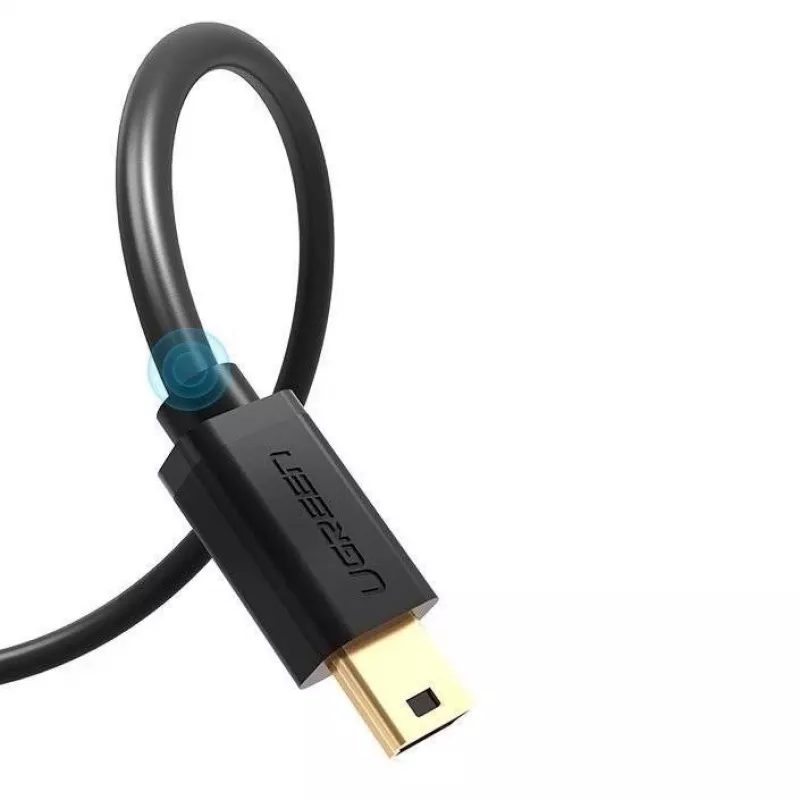 Ugreen USB-kaapeli - Mini-USB 480 Mbit/s 3 m US132 (musta)