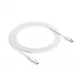 Akyga AK-USB-41 USB-C - USB-C kaapeli, USB 2.0, 60 W, 1,8 m, valkoinen