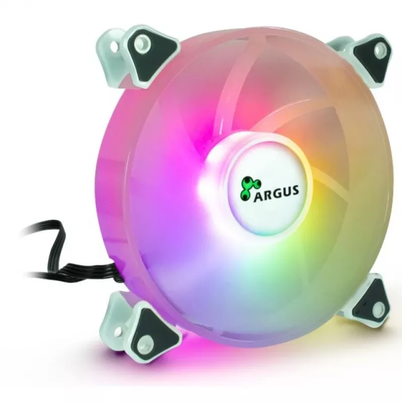 Inter-Tech Argus RS-06 RGB-tuulettimien sarja, 3 kpl, 120 mm (120x120x25), RF, musta/valkoinen