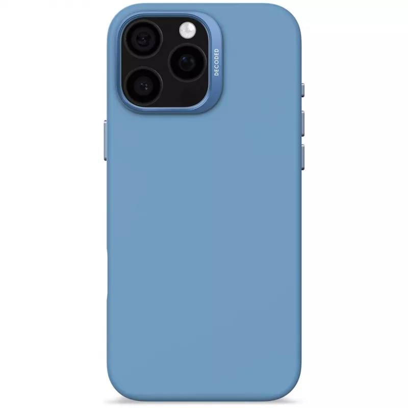 Decoded D25IPO16PMBCS9AE AntiMicrobial silikoninen takakuori iPhone 16 Pro Maxille, vaaleansininen