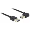 USB-kaapeli DeLOCK 1 m USB 2.0 A m/m 90° musta