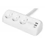 Jatkojohto DIGITUS 3-pistorasia, 2×USB-A ja 1×USB-C, 3 AC-pistorasiaa tyyppi E/F, 1,5 m kaapeli, valkoinen