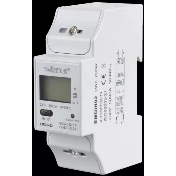 VE EMDIN02 - energiamittari yksivaiheinen LCD-näyttö (EMDIN02)