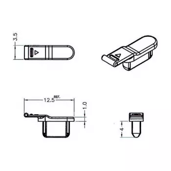Pistorasian turvasuoja DELOCK 64033, musta, 5×12,5×3,5 mm, 10 kpl:n pakkaus