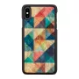 iKins puhelinkotelo iPhone XS Max — mosaiikkikuvio, musta