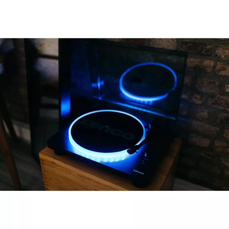 Lenco LS-50LED - levysoitin - 4 wattia (yhteensä) - musta (A004784)