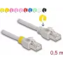 Verkkokaapeli DeLOCK RJ45 Cat.6A S/FTP 0,5 m harmaa