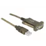 Sarjakaapeli DeLOCK 64073 USB Type-A DB-9 läpinäkyvä 2m