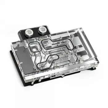 Vesijäähdytyslohko BitsPower Classic VGA BP-VG3070FE — 125×171,4×28,4 mm, 3-pin RGB, musta/hopea/läpinäkyvä