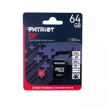 Patriot Memory PEF64GEP31MCX muistikortti 64 GB MicroSDXC Class 10