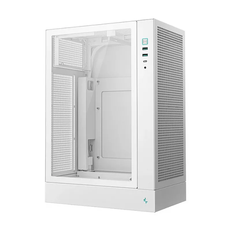 DeepCool CH170 PLUS WH Midi Tower -tietokonekotelo, Micro ATX, ilman virtalähdettä, 4 laajennuspaikkaa, valkoinen