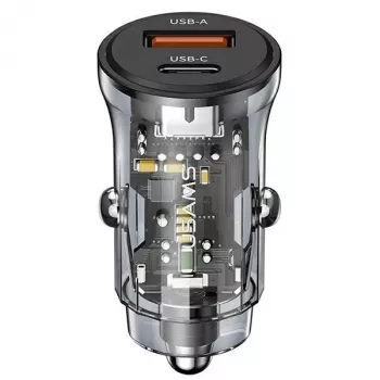 Autolaturi usams CC164CC01 30W 1×USB-A ja 1×USB-C nopeaan lataukseen