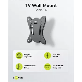 Goobay TV-seinäteline Basic Fix (koko S) (58523)