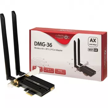 Sisäinen WLAN-Bluetooth-kortti Inter-Tech DMG-36 5400 Mbit/s Wi-Fi 6