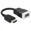Delock 65587 HDMI-A-uros–VGA (D-Sub 15) -naaras -sovitin äänellä, musta/valkoinen