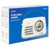 Kannettava radio SAVIO RS-02 — analoginen FM-viritin, Bluetooth 5.3, USB-virtalähde, 3 W, valkoinen