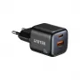 Seinälaaturi Unitek P1128ABK01-EU – 2-porttinen GaN USB‑C & USB‑A, yhteensä 20W, musta